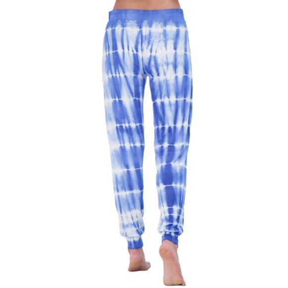 PJ Salvage Sail Away Tie Dye Lounge Pant Joggers in Bright Blue, XS NWT - Picture 3 of 7